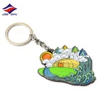 Longzhiyu 13 years manufacturer custom key chain rainbow key chain ceramic keychain metal souvenir keyring