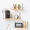 2019 OYUE iron shelf wall wood designer wall decoration shelf for living room