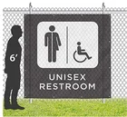 Wind-Resistant Outdoor Mesh Vinyl Banner Sign with Reinforced Hems