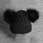 Soft Children Hat Baby Girls Boys Knitting Beanies Wool Kids Warm Winter Fur Lovely Bom Cotton Cap