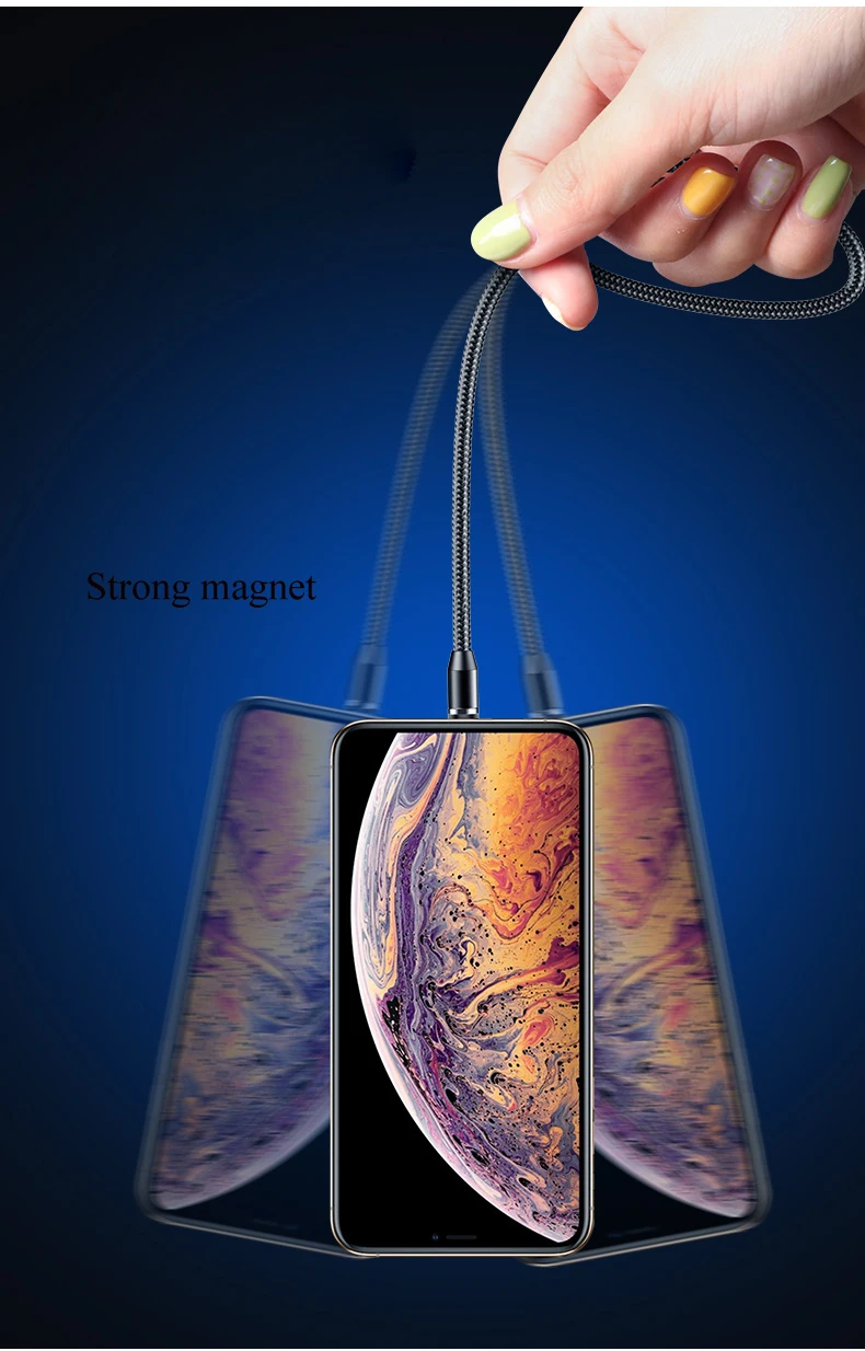 China high quality magnetic data cable Android fast charging line New blind suction creative charging line - ANKUX.COM