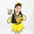 Factory direct supply yellow and black stripes cute bee girl dress