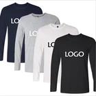 Fashion Wholesale Custom US Size blank Side Long Sleeve Tshirt
