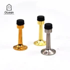 Amazon Stainless steel wall rubber metal spring decorative gate sliding window glass shower draft magnetic door stopper