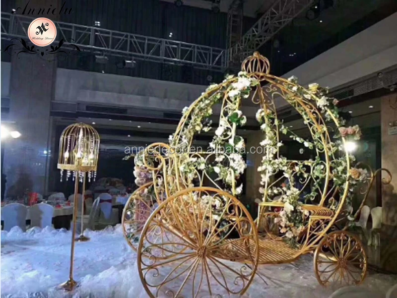 ANNIELU designs Iron wedding stage backdrop Princess pumpkin magic carriage Wedding Supplier