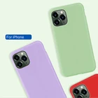 Hot sale fashion colorful color tpu skin-friendly frosted liquid silicone phone casing for iphone 11