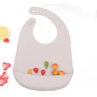 Baby Waterproof Bibs Silicone Bib for Babies and Toddlers, Soft Baby Feeding Bib Easy To Keep Clean