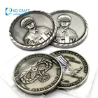 Cheap custom metal zinc alloy antique nickel plated enamel souvenir big military coins australia australian army challenge coin