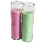 Bulk wholesale 8 inches glass jar religious candle