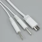 Tens unit electrode pad wire micro USB To 2.0mm DC two pins electrode wire