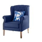 Furniture Living Room Luxury Classic Furniture Copper Nail Buttoned Living Room Armchair Lounge Chair