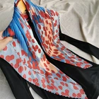 Scarf Skin High Quality Silk Scarf Irregular Printed Scarves Skin Friendly Wave Point Scarves