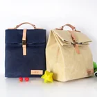 Custom Vintage Insulated Waxed Canvas Lunch Cooler Bag for adult
