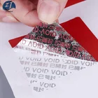 Custom Hologram Sticker High Quality VOID Sticker Warranty Holographic Packaging Security Label Sticker