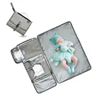 Portable Changing Mat Super Soft Waterproof Baby Diaper Station with 4 Pockets