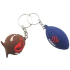 Wholesale custom make 2d 3d soft PVC rubber keychain