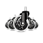 Rubber Castor And Wheel Heavy Duty Small Plastic Rubber Swivel Office Chair Caster Furniture Castor Caster Wheel