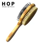 Colourful Bamboo Double Sided Pet Comb Dog Cat Brush Pet Brush