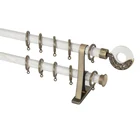 Curtain Rod KEEWO Chinese Style Metal Plate Extra Large Curtain Cafe Rod