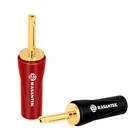 Electroplating 24K gold 4mm banana pin plug audio video connector