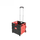 whosale Supermarket cheap Small Folding Plastic Hand Trolley Shopping Carts