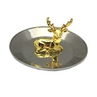 Metal deer shaped jewelry tray ring holder ring dish organizer for key ring Chinese supplier