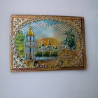 Wholesale custom tourist souvenir logo printing wood refrigerator fridge magnet