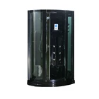 Black color tempered glass luxury bath sliding door steam shower shower cabin