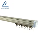 New ALY New Design Factory Directly Metal Single Or Double Ceiling Aluminum Alloy Curtain Track