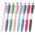 Cute Pen Diamond Ballpoint Pens Stationery Ballpen 2 in 1 Crystal Stylus Touch Pen
