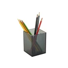 School Customized Rectangle Plastic Promotional samll Pen Holder Desktop Stationery Holder Pen Cup