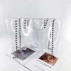 2019 Fashion high quality clear PVC shopping women tote bags