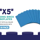 X 10 Pack Compatible 5 X 5 Inches Baseplates 16 X 16 Dots Base Plates Variety Pack For Kids