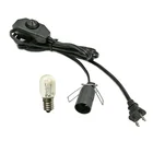 5 feet Cord Himalayan Salt Lamp Cord Replacement with Dimmer Switch and E12 Halogen Salt Lamp Bulbs