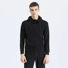 Made in china heavy mens black hoodies cotton cotton fleece plain hoodies sweatshirts with kangroo pocket