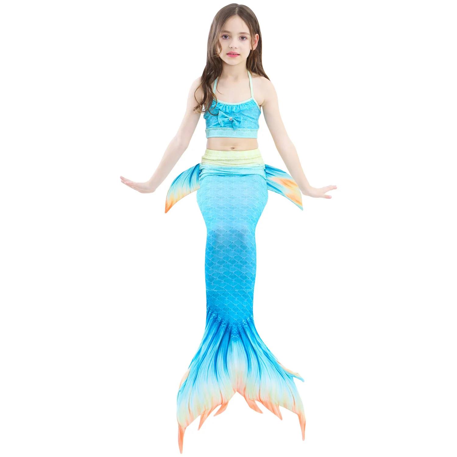 New 3pcs Mermaid Tail Bikini Cute Kids Swimsuit 12 Year Old Teen