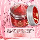 Wine Brightening Skin Sleeping Mask Grape Glycerol Nicotinamide Deep Moisturizing Nourishing Face Care Gel 50g OEM