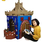 Custom fun castle diy cardboard toys for children diy toy kids