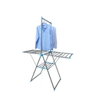 outdoor & indoor durable metal clothes airer cloth drying rack with single pole