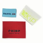 Custom garment logo embroidery woven printed labels patches apparel trims clothing label