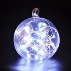 INHDBOX 10 pcs High Quality hanging hollow round Decorative Christmas Clear Glass Ball For Sale