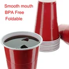 再利用可能な使い捨てビールピンポン飲料紙茶コーヒーカップ & ソーサーカラフルなカスタムパーティープラスチック赤ソロパーティーカップ