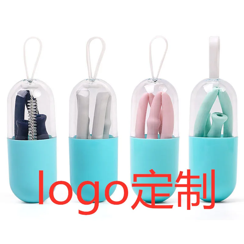 silicone folding straw