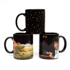 Promotional Custom Heat Sensitive Blank Ceramic Color Changing Design Reactive Magic Coffee Mug