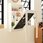 small folding wall mounted dinning table sets with storage function for small space