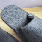 Slipper Merino Wool Felt Slipper With Crepe Rubber Room Felt Slipper Anti-slip