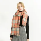 best selling ladies basic styles unisex plaid cashmere pashm scarf shawls