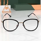 Customizable Logo Cheap Gold Stainless Steel Eyeglass Latest Glasses Frames For Girls