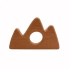 Heybabee Natural Beech Wooden Mountain Teether Toys Custom Baby Organic Teething Accessories
