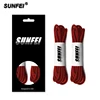 SunFei Custom Shoelace Silicone Dipped Round Waxed Shoe Laces 3mm Waxed Cotton Shoelaces